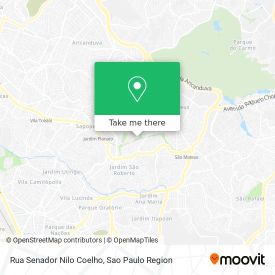 Mapa Rua Senador Nilo Coelho