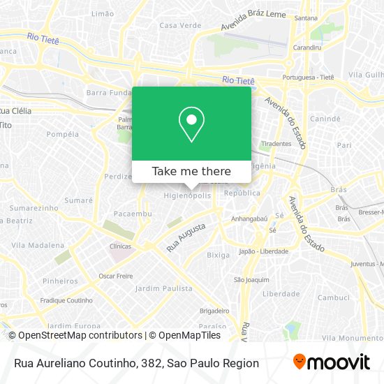 Mapa Rua Aureliano Coutinho, 382