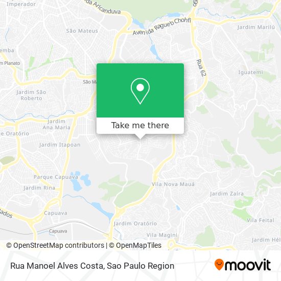 Mapa Rua Manoel Alves Costa