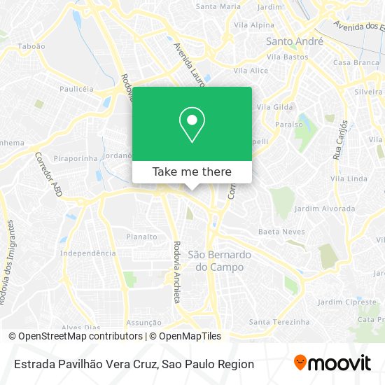 Estrada Pavilhão Vera Cruz map