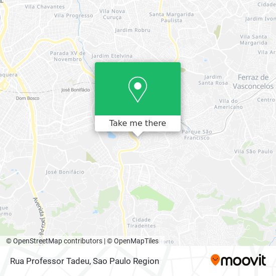 Rua Professor Tadeu map