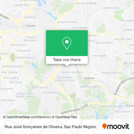 Rua José Gonçalves de Oliveira map