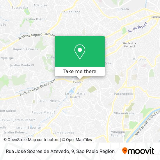 Mapa Rua José Soares de Azevedo, 9