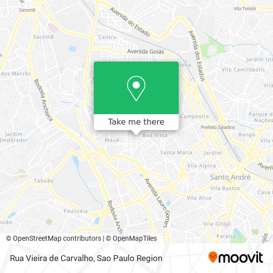 Rua Vieira de Carvalho map