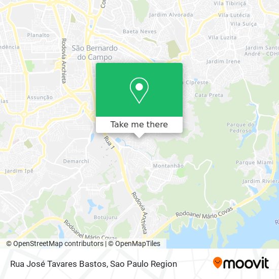 Rua José Tavares Bastos map
