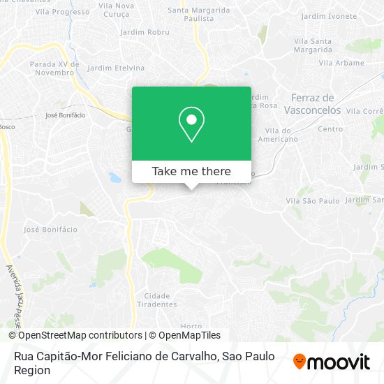 Mapa Rua Capitão-Mor Feliciano de Carvalho