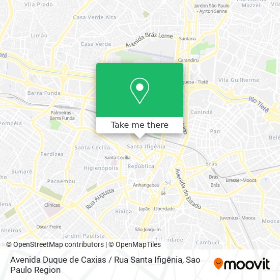 Avenida Duque de Caxias / Rua Santa Ifigênia map