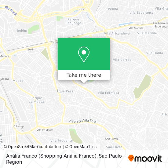 Mapa Anália Franco (Shopping Anália Franco)