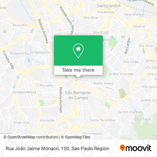 Rua João Jaime Mônaco, 100 map