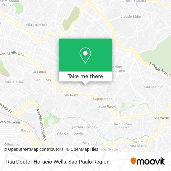 Rua Doutor Horácio Wells map