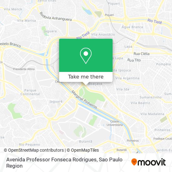 Avenida Professor Fonseca Rodrigues map