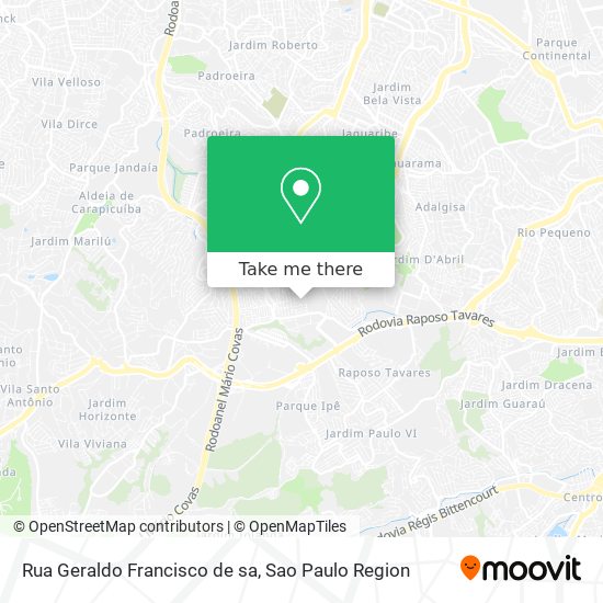 Rua Geraldo Francisco de sa map