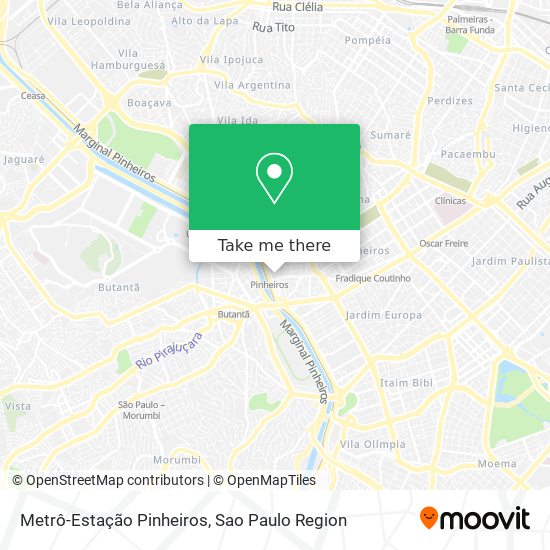 Metrô-Estação Pinheiros map