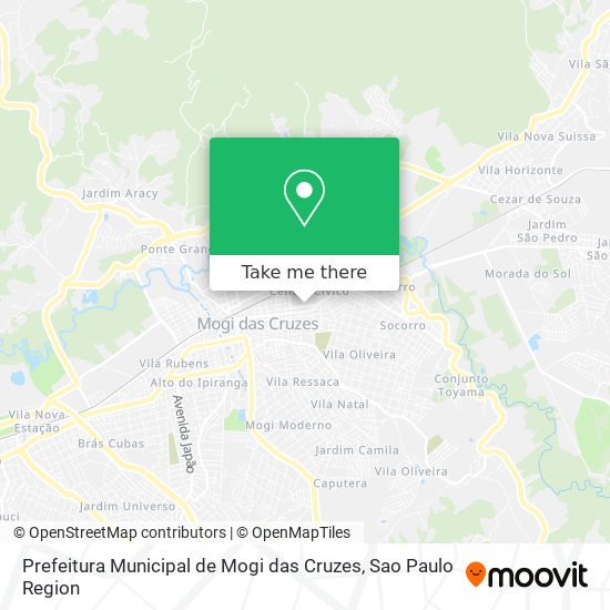 Mapa Prefeitura Municipal de Mogi das Cruzes