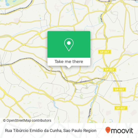 Rua Tibúrcio Emídio da Cunha map