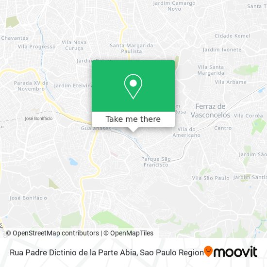 Rua Padre Dictinio de la Parte Abia map