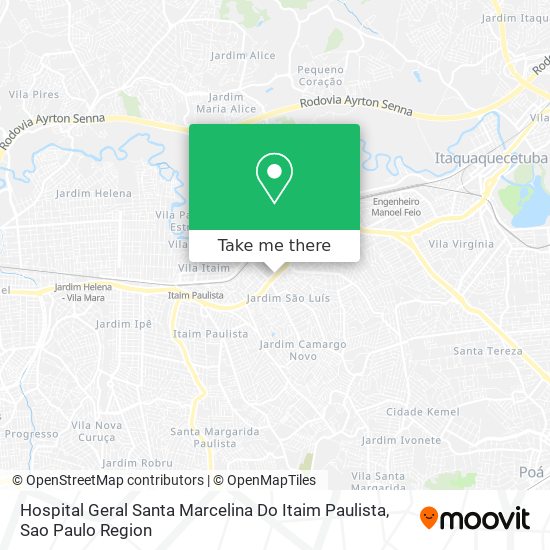 Mapa Hospital Geral Santa Marcelina Do Itaim Paulista