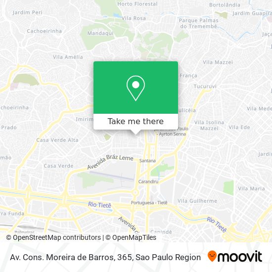Mapa Av. Cons. Moreira de Barros, 365