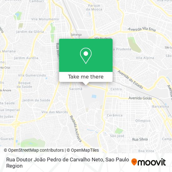 Mapa Rua Doutor João Pedro de Carvalho Neto