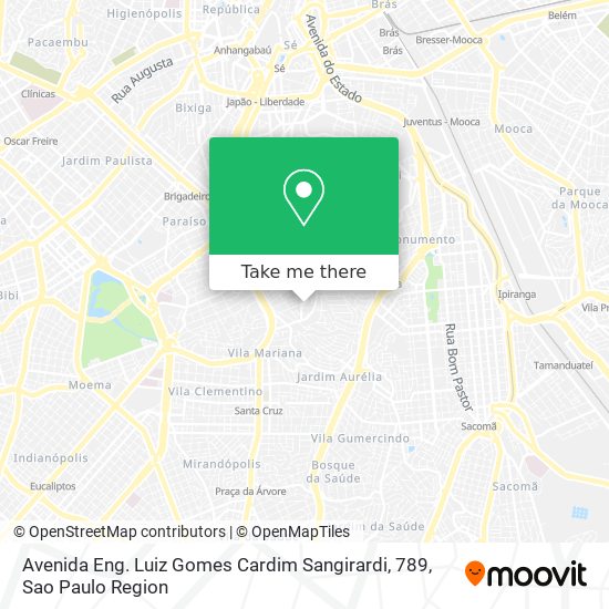Mapa Avenida Eng. Luiz Gomes Cardim Sangirardi, 789