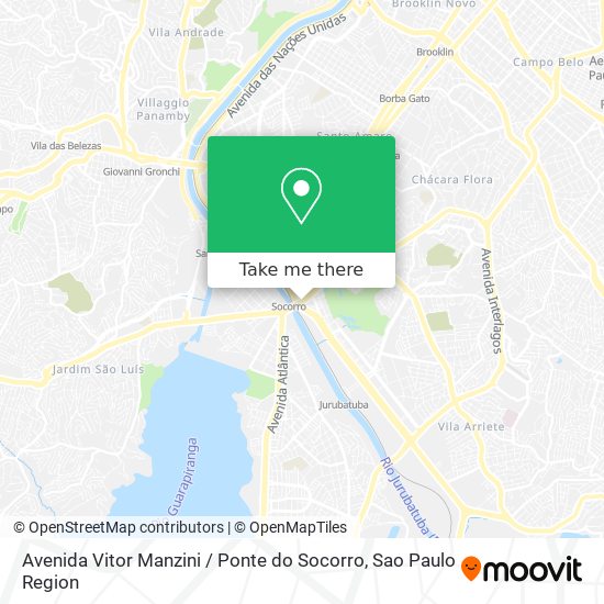 Mapa Avenida Vitor Manzini / Ponte do Socorro