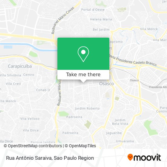 Mapa Rua Antônio Saraiva