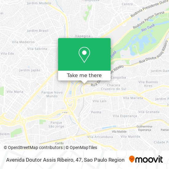 Mapa Avenida Doutor Assis Ribeiro, 47