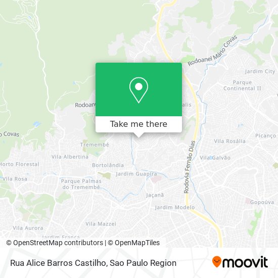 Rua Alice Barros Castilho map