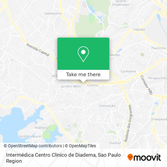 Intermédica Centro Clínico de Diadema map