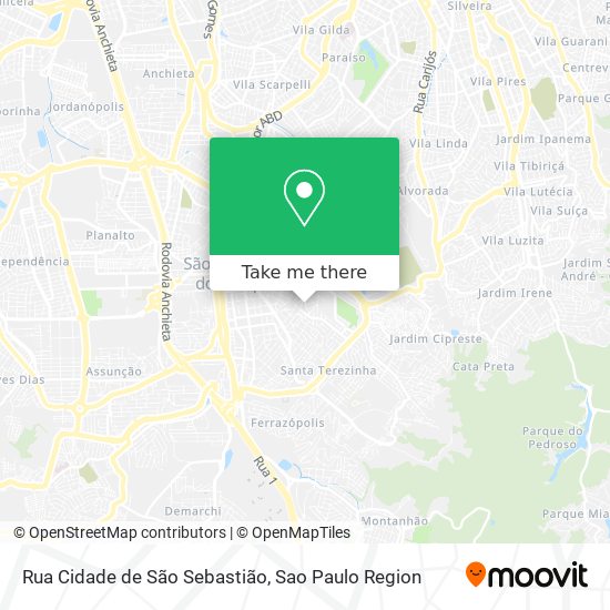 Mapa Rua Cidade de São Sebastião