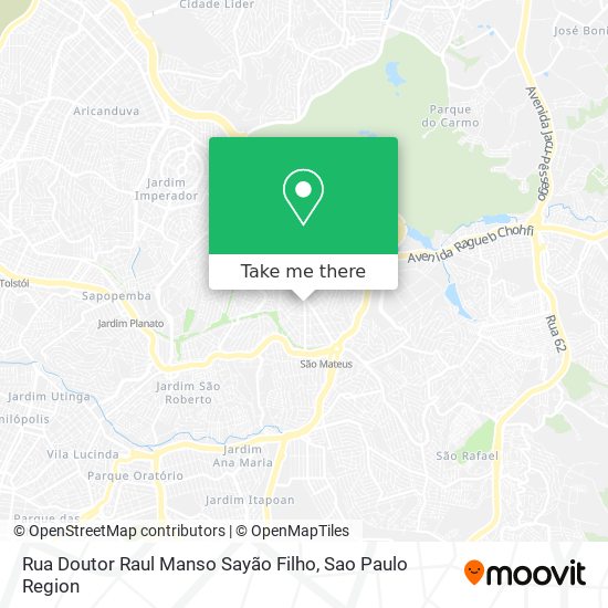 Rua Doutor Raul Manso Sayão Filho map