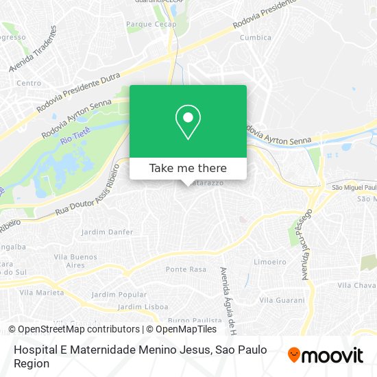 Mapa Hospital E Maternidade Menino Jesus