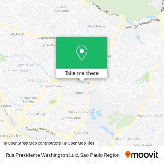 Rua Presidente Washington Luiz map