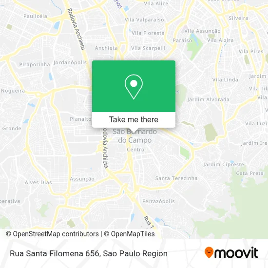 Rua Santa Filomena 656 map