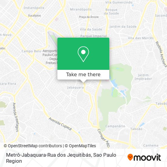 Metrô-Jabaquara-Rua dos Jequitibás map