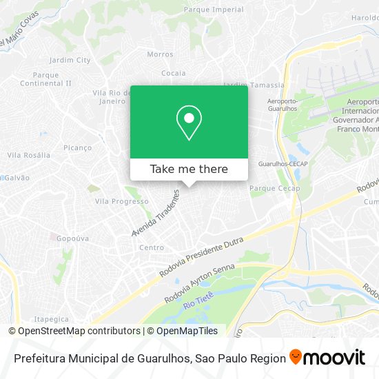 Prefeitura Municipal de Guarulhos map