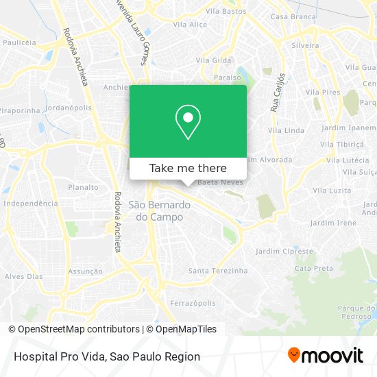 Mapa Hospital Pro Vida