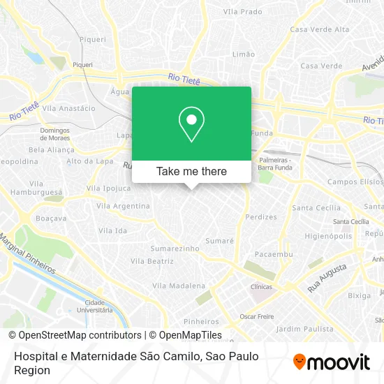 Hospital e Maternidade São Camilo map