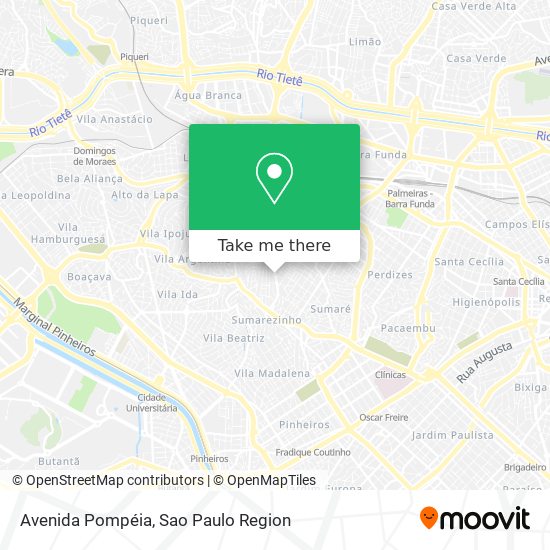 Mapa Avenida Pompéia