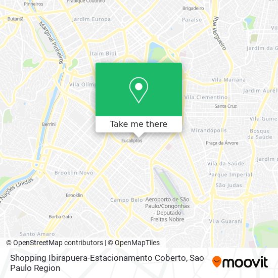 Mapa Shopping Ibirapuera-Estacionamento Coberto