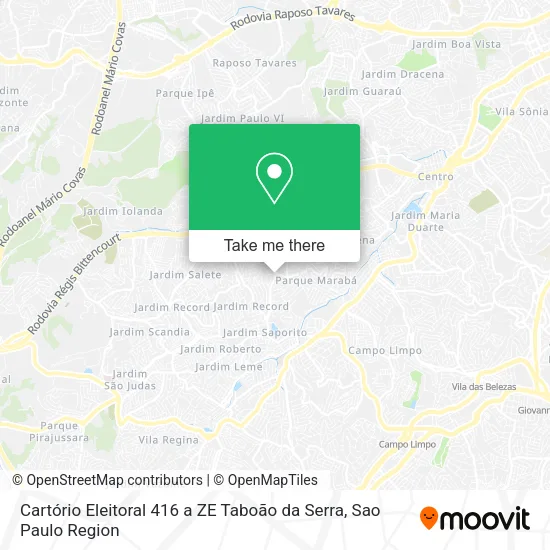Cartório Eleitoral 416 a ZE Taboão da Serra map