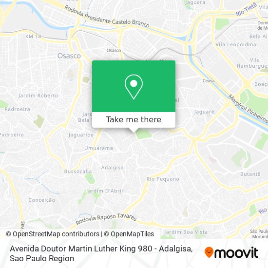 Avenida Doutor Martin Luther King 980 - Adalgisa map