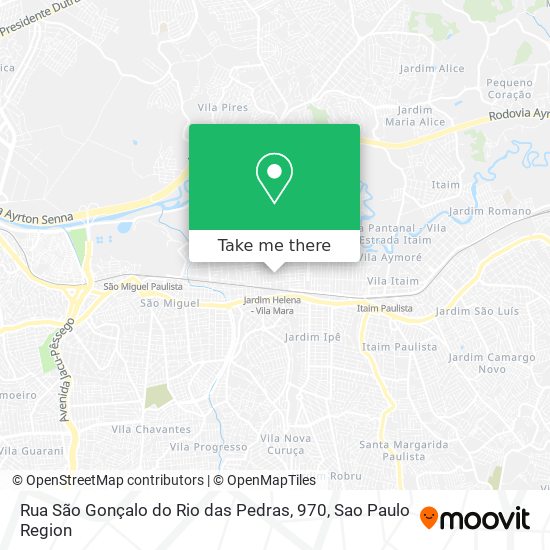 Rua São Gonçalo do Rio das Pedras, 970 map