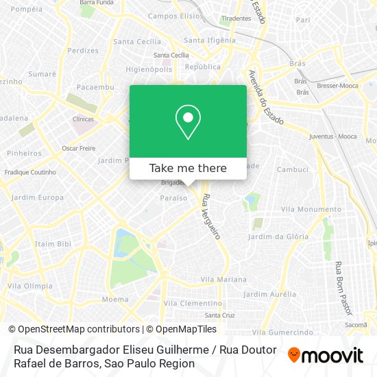 Mapa Rua Desembargador Eliseu Guilherme / Rua Doutor Rafael de Barros