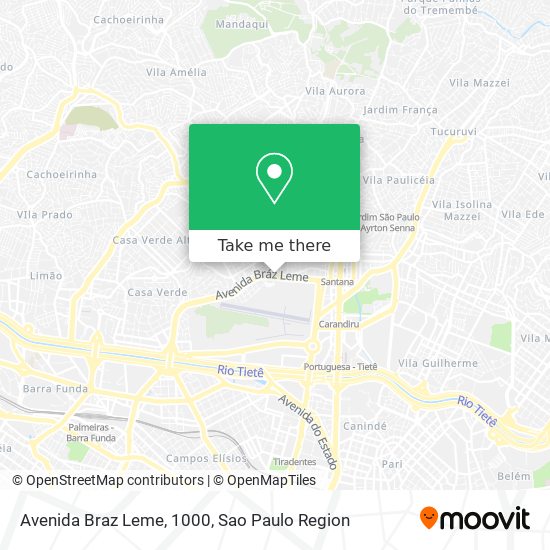 Avenida Braz Leme, 1000 map