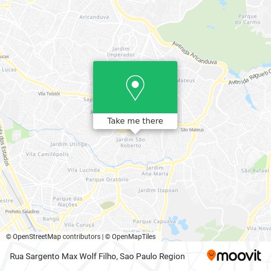 Mapa Rua Sargento Max Wolf Filho