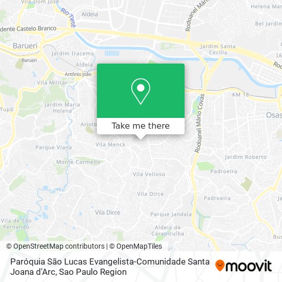 Paróquia São Lucas Evangelista-Comunidade Santa Joana d'Arc map