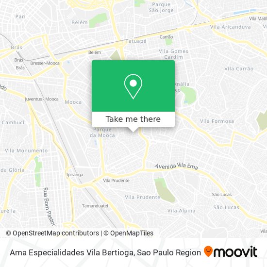 Mapa Ama Especialidades Vila Bertioga
