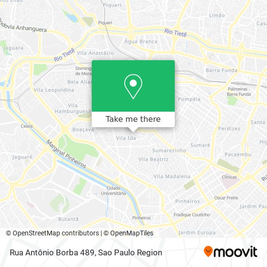 Mapa Rua Antônio Borba 489