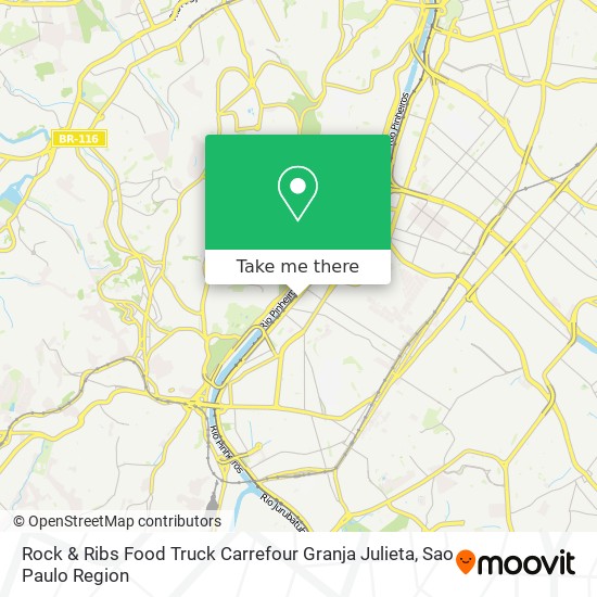 Mapa Rock & Ribs Food Truck Carrefour Granja Julieta